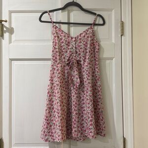 Floral Pink Mini Dress